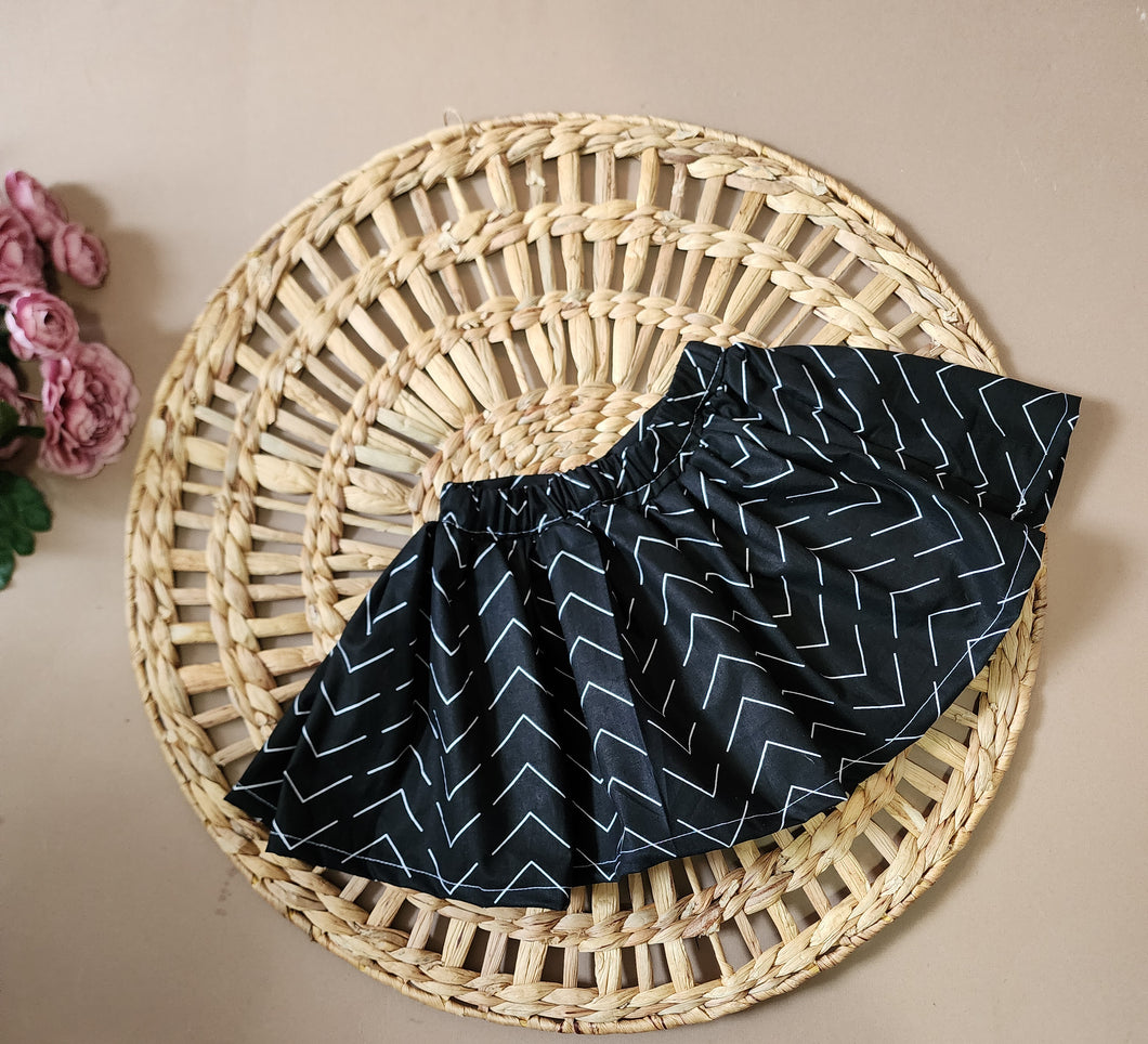 Black Tribal print skirt