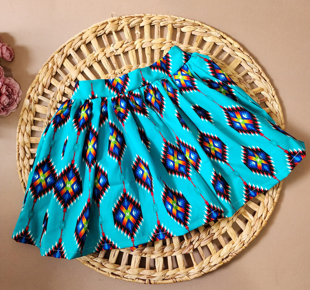 Rainbow Tribal print skirt