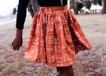 Load image into Gallery viewer, Brown Tribal print skirt
